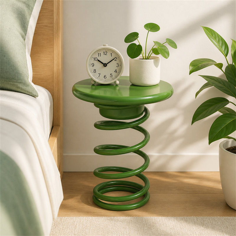 Table d'appoint de style printemps, table de chevet, canapé, table basse de salon, Vert