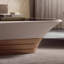 Table basse italienne de forme irrégulière minimaliste