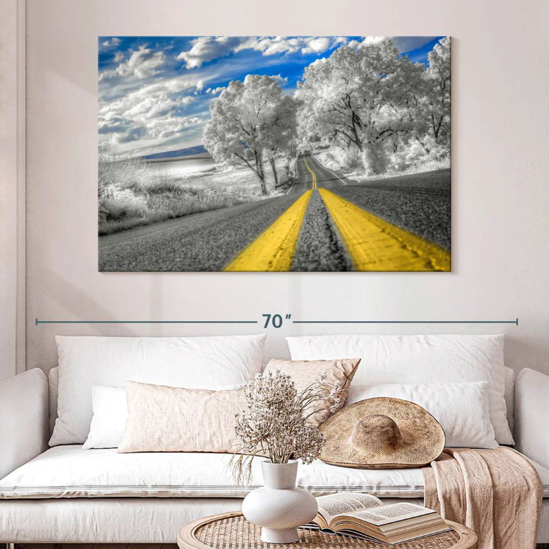 Mehar Winter Road Lines, 34" H x 51" W