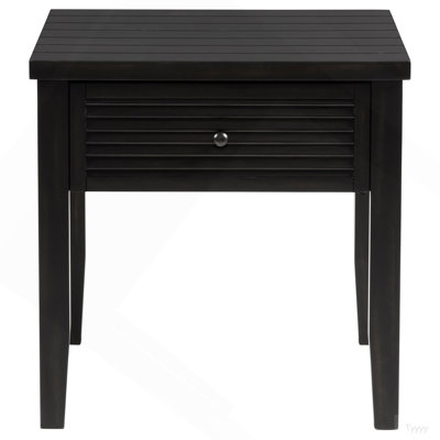 Sutter Distressed Java 1-Drawer Square End Table