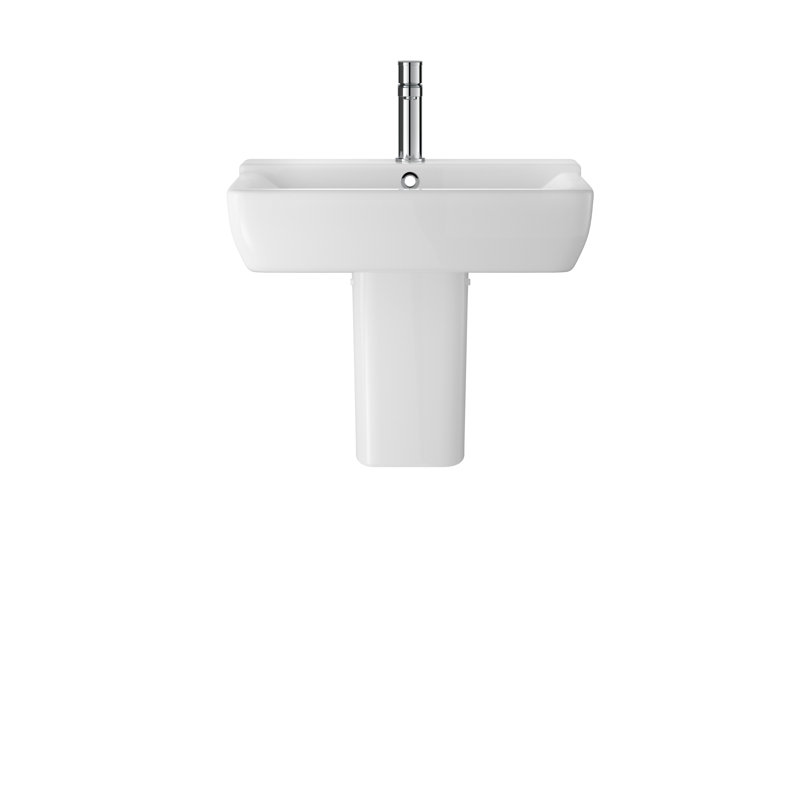 Nuie Arlo 550mm L x 450mm W White Vitreous China Rectangular Sink with Overflow