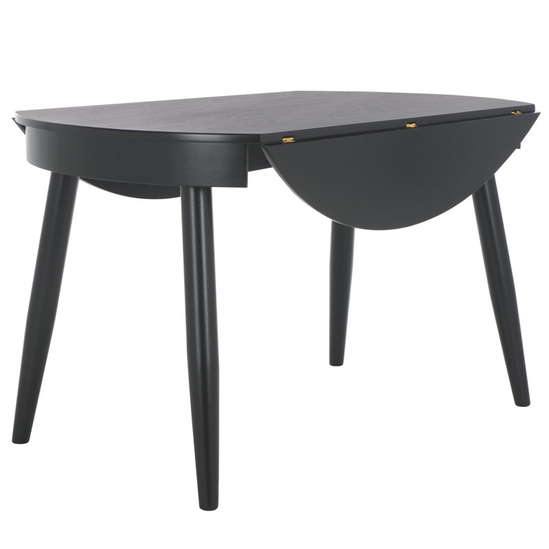Table de salle à manger pliante Grishe, Noir, noir, noir, noir