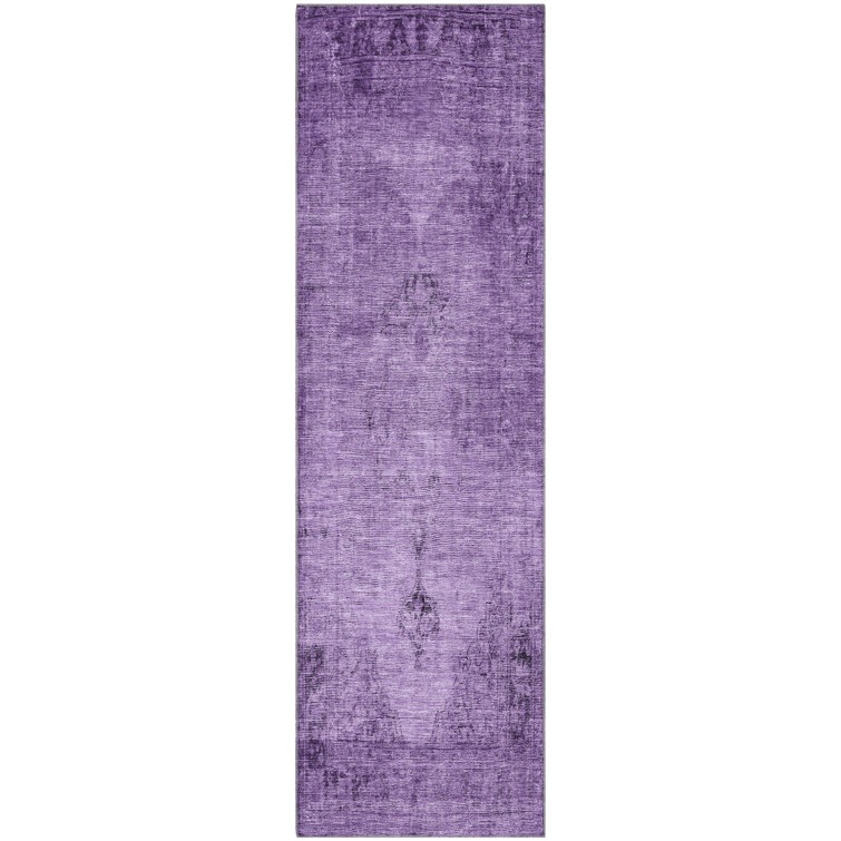 Premium Machine Washable Kiyondrea Purple Rug