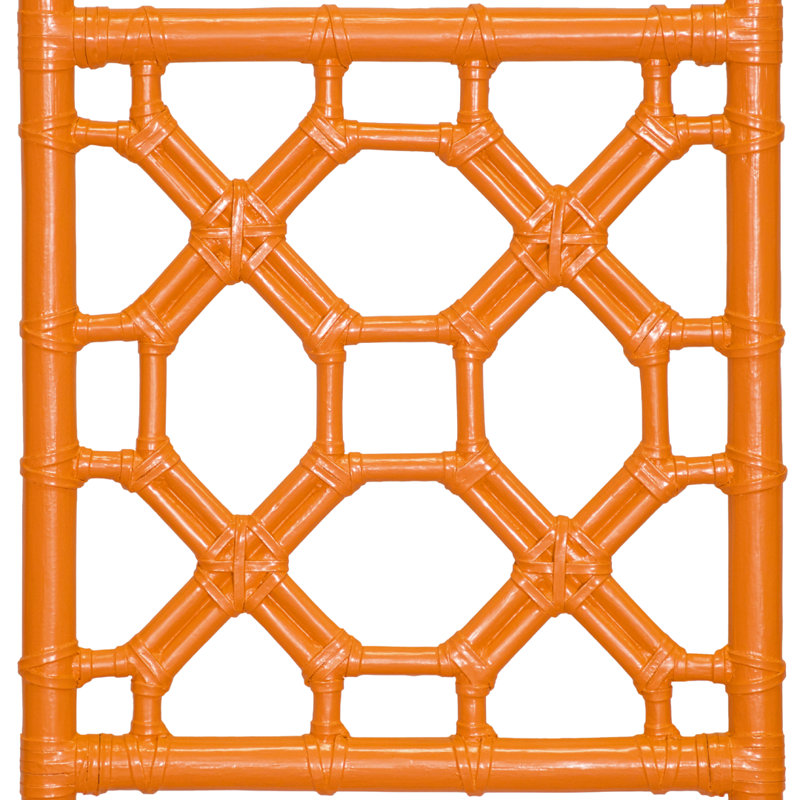 Lattice Back Platform Bed, Full, Bright Green