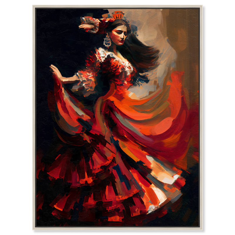 «Dancer II Canvas» par Art Remedy, H 25 po x l 21 po, Cadre argenté