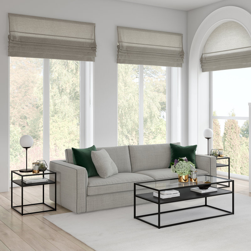 Frame Coffee Table with Storage, 17" H x 54" W x 24" D