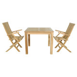 Greysan Outdoor 3 - Piece Teak Bistro Set