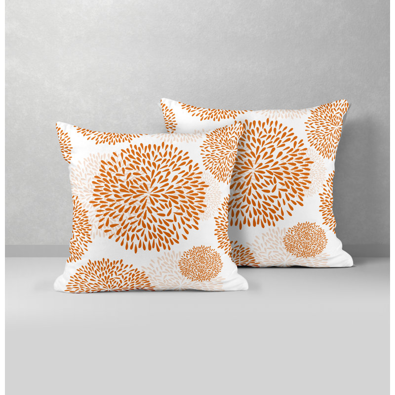 Coussin Confetti, L 17 po x H 17 po, Orange