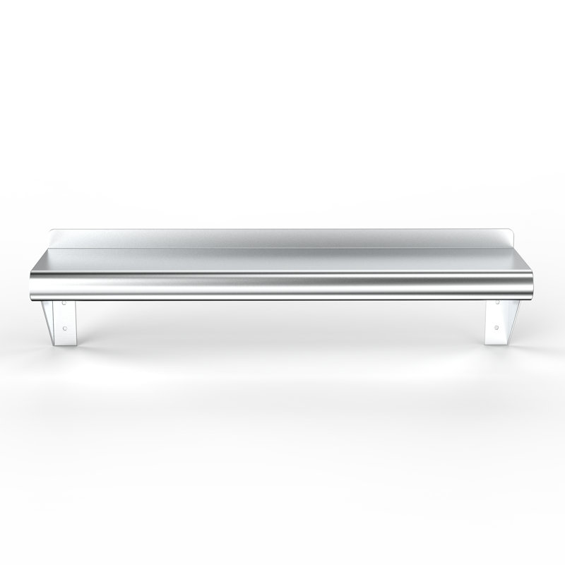 Tablette murale en acier inoxydable, H 5 po x l 24 po x P 6 po