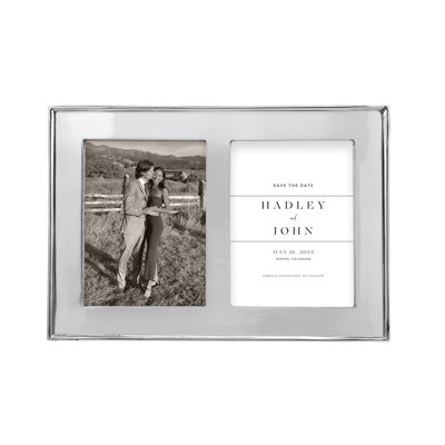 Signature Silver Metal Beveled Picture Frame