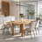 Extendable Wooden Drop Leaf Dining Table, Foldable Convertible Table Transforms from Square to Rectangular, Space-Saving Kitchen Table for Small Spaces, Dining Room Use (Table Only)