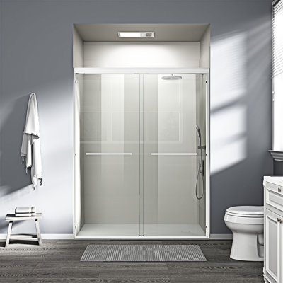 Semi-Frameless Double Sliding Shower Door