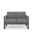 Ensemble de conversation moderne en aluminium 4 pièces pour patio, canapé 4 places avec coussins épais et structure et table basse-1192457046-1192457040