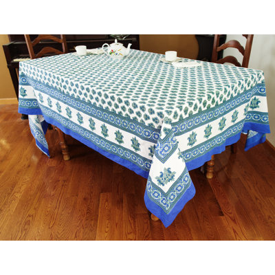 Floral 100% Cotton Tablecloth