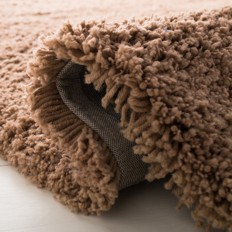 Tapis taupe touffeté à la main, Rectangle 4 pi x 6 pi