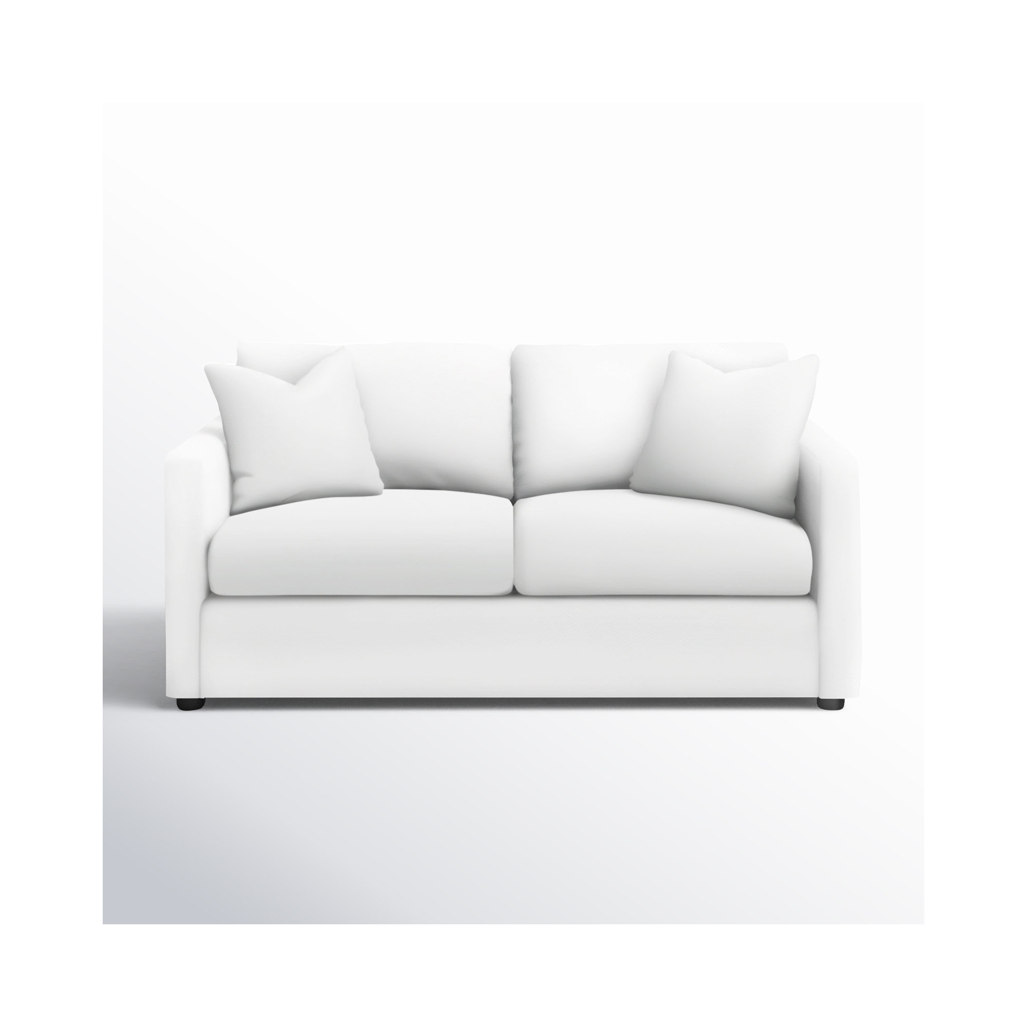 Godwin 67'' Upholstered Sofa, Classic Bleach White Twill