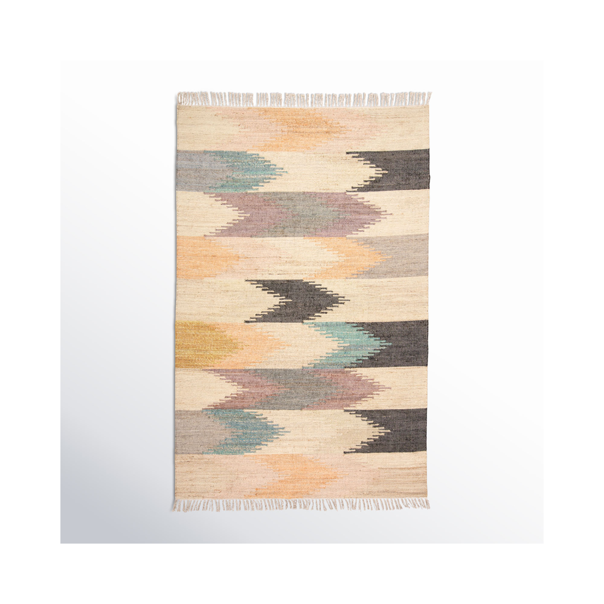 Cara Handmade Buff Orange Rug, Rectangle 10' x 14'
