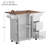 Amarae 45.28 " W Kitchen Cart-1237585081