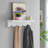 Ladue 4 - Hook Wall Mounted Coat Rack with Storage in White/Black-845317263