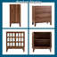 Buffet 60 pouces Mid-Century moderne avec portes et tablettes pour le rangement du salon-460583547