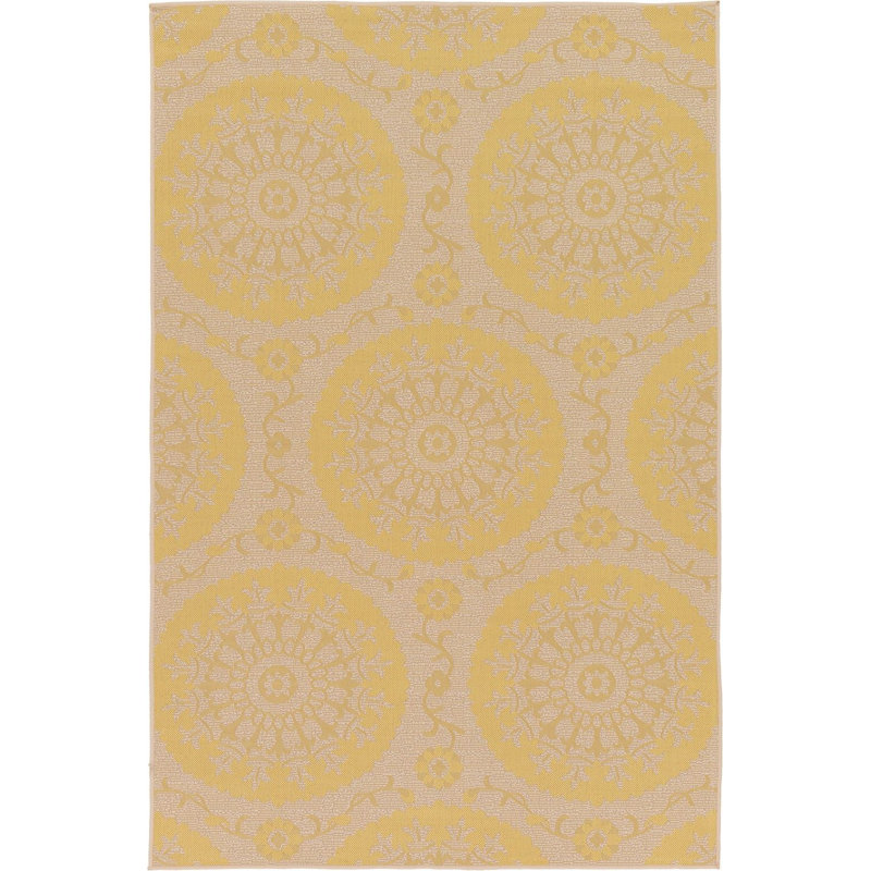 Tapis de véranda d'extérieur couleur soleil, Rectangle 3 pi 3 po x 5 pi