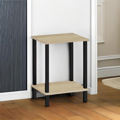 End Table, Side Table, Nightstand, 2-Tier Storage Shelf, Sofa Table For Small Space, Living Room, Bed Room,(Oak) -  17 Stories, 4F407B70E75A4E73A81DA35B2D835141