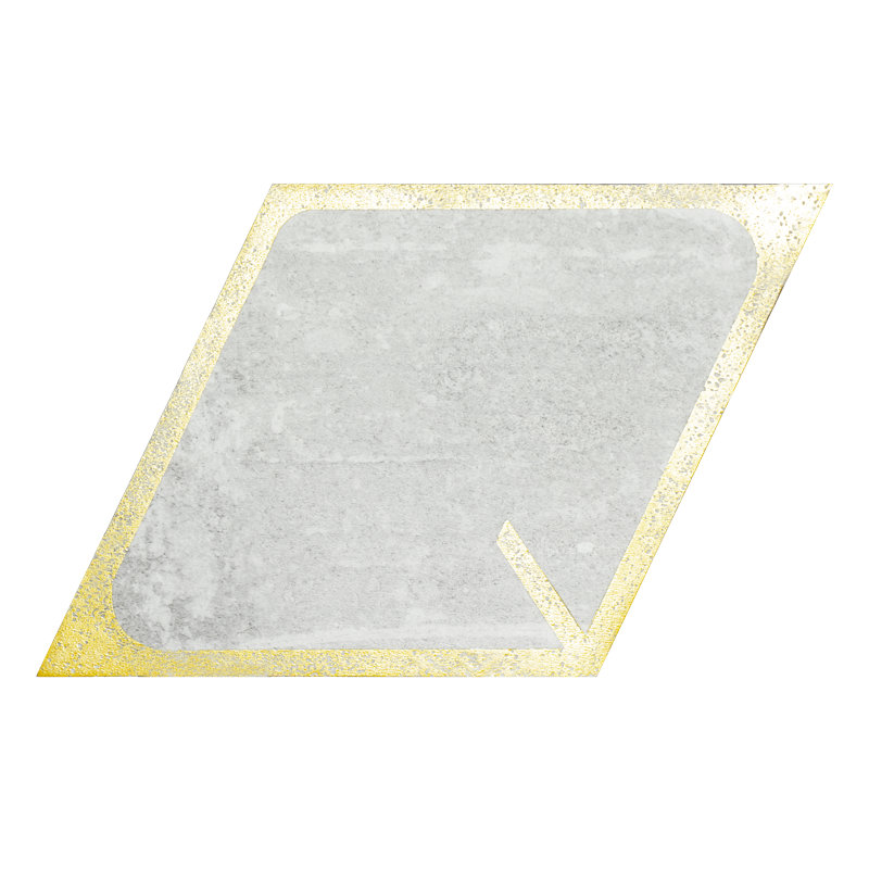 Carreau de mosaïque auto-adhésif en pierre 4 po x 5 po, Gris argenté