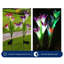 Lumières solaires mauves décoratives de jardin pour l'extérieur avec fleur de lys-97872668