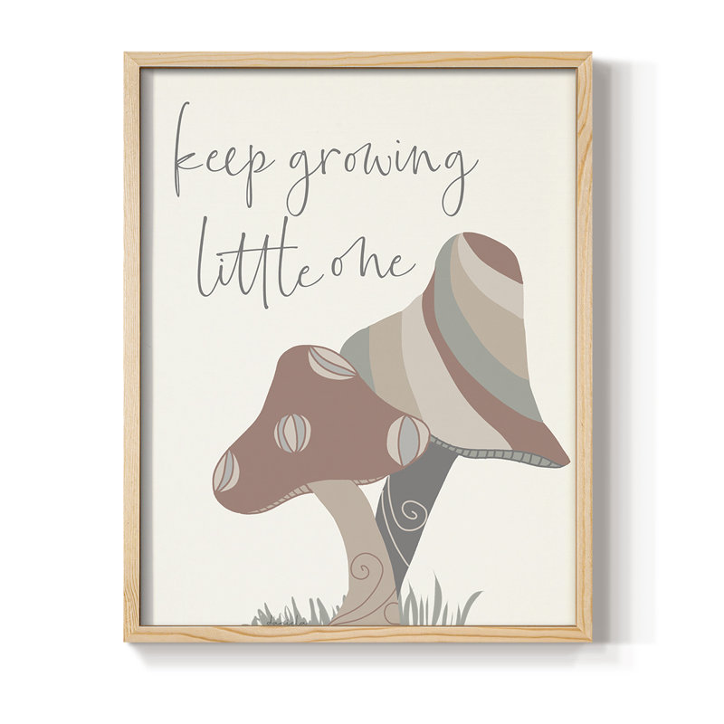 «Keep Growing», reproduction encadrée - bois massif, Naturel, H 11 po x l 9 po