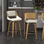 Tabouret de comptoir 26 po avec pivot en tissu et bois Acworth