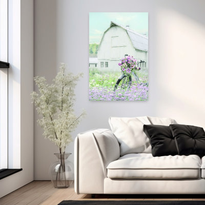 Contemporary Art Rustic Serene Abstract Lavender Nature Spring Wall Art