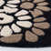 Tapis de couleur silhouette en laine / coton touffeté à la main à motif floral Coreatha