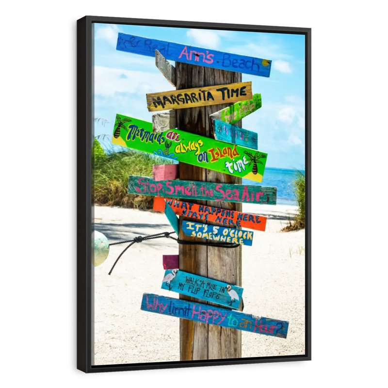 Panneaux de plage, Cadre flottant noir, 21 po x 31 po