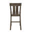 Chaise de salle à manger à hauteur de comptoir 2 pièces en chêne brun et gris, style campagnard rustique, hauteur standard, siège rembourré, mobilier en bois