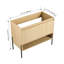Meuble-lavabo de salle de bain 91 cm (36 po) - Structure en bois d'ingénierie, 2 portes à fermeture amortie, chêne moderne, grand espace de rangement, baignoire autoportante.