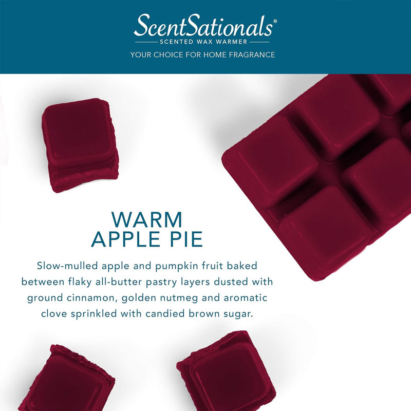 Collection de fond de cire ScentSationals 4PK, Tarte chaude aux pommes