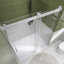 Porte de douche coulissante sans cadre avec verre trempé l 72 po x H 76 po-98173219