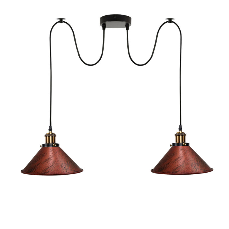 Lofton 2 - Light Cluster Pendant, Rustic Red