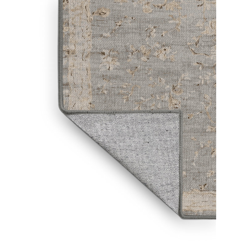 Tapis gris lavable à la machine GSIX03597, Carré 4 pi