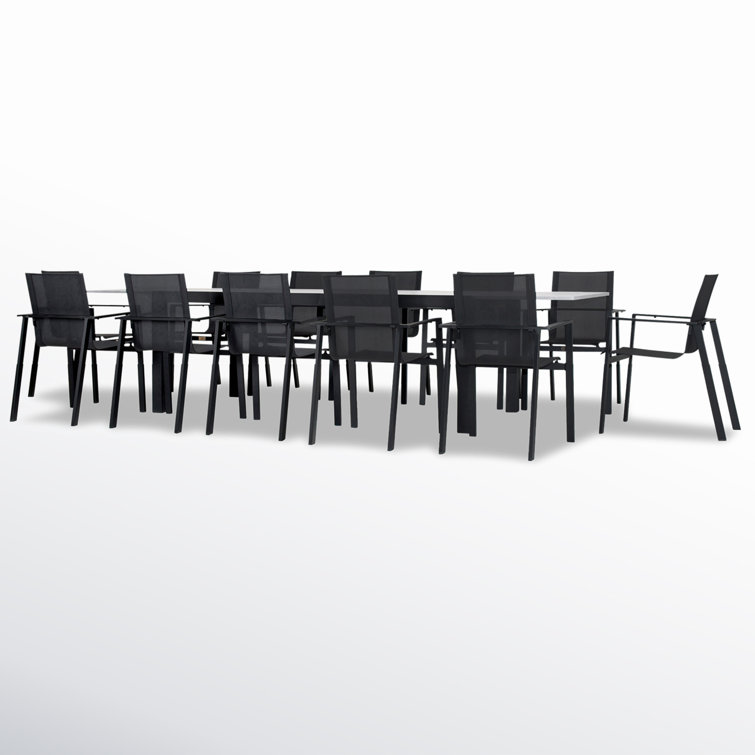 Placido Ridge 13 Piece Extendable Dining Set - With ConTop