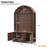 46.4" Arched Hall Tree with Bench, Farmhouse Entryway Mudroom Storage with Fluted Doors, 5 Metal Coat Hooks and Adjustable Shelves, Drop-Zone Organizer-129883665
