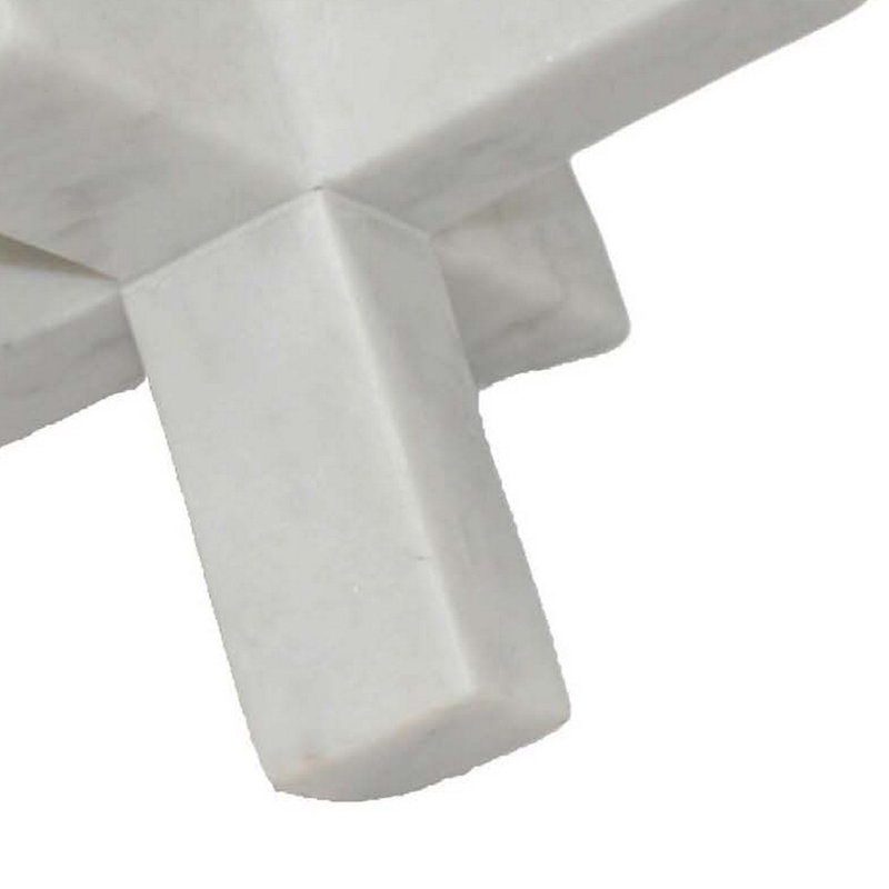 Décoration de table, croix géométrique 9 pouces, marbre blanc