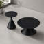 Ensemble de tables basses 2 pièces, plateau de table à motifs avec base en acier-1077568931