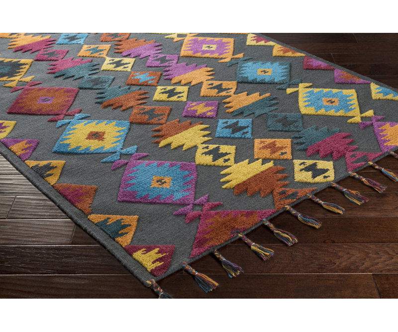 Brassfield Wool Geometric Indoor Rug, Rectangle 9' x 13'