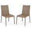Chaise de salle à manger rembourrée en cuir de 18 po de hauteur (ensemble de deux) -768551581