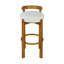 Ensemble de 2 tabourets de bar d'intérieur en bois avec dossier bas-54961129