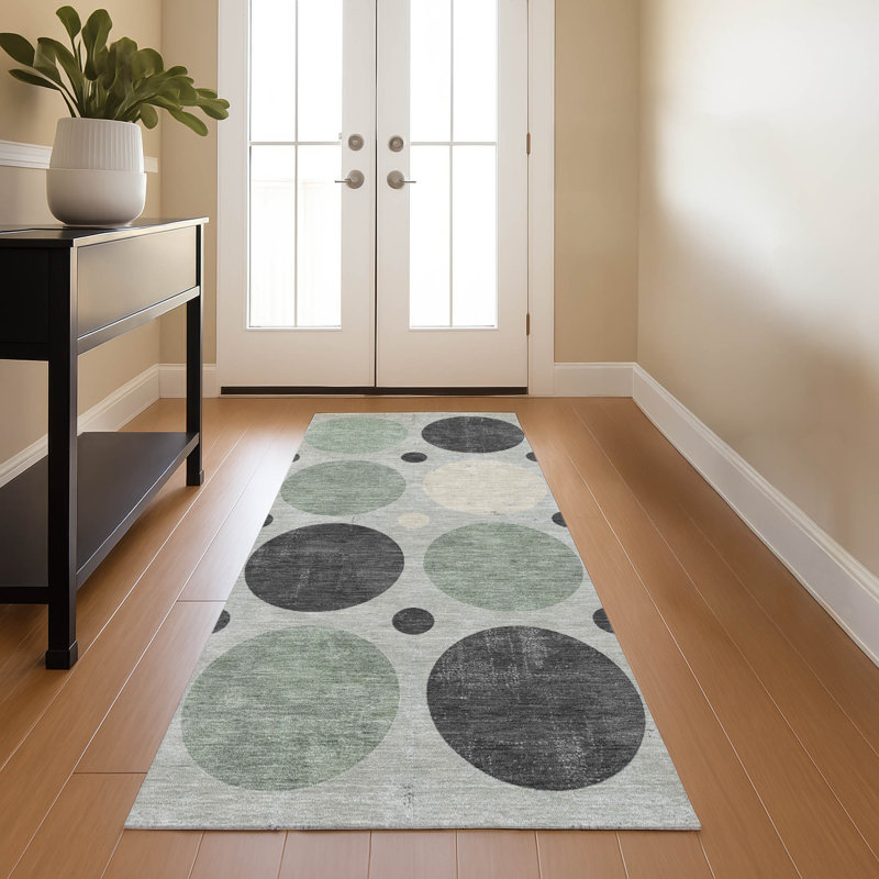 Premium Machine Washable Tiana AMF1949 Geometric Rug, Runner 2'3" x 7'6"