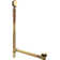 Clearflobrass Toe Tap 1.5" Leg Tub Drain with Overflow