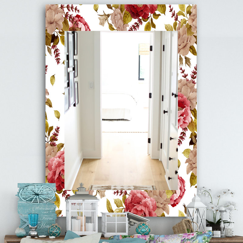 Miroir mural glam Blossom 39, H 39,4 po x l 29,5 po