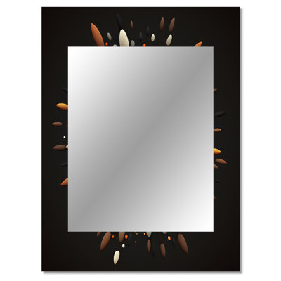 Pristine Spirit Spiritual Abstract VII - Geometric Decorative Wall Mirror, Modern Mirror, Printed Metal Art